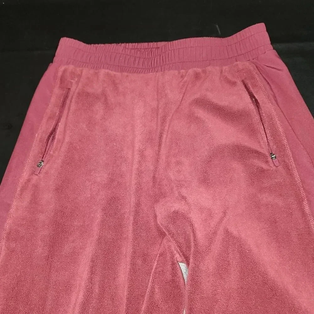 Zyia Active Womens Maroon Fleece‎ Jogger Pants Medium